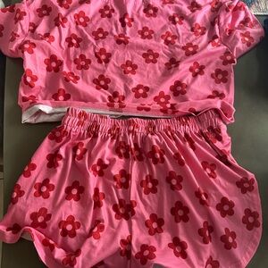 Pink Floral Pajamas